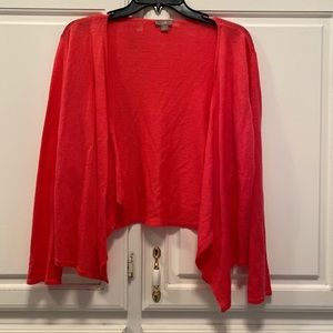 J. Jill Coral Linen Blend Sweater Cardigan Women’s Size Small